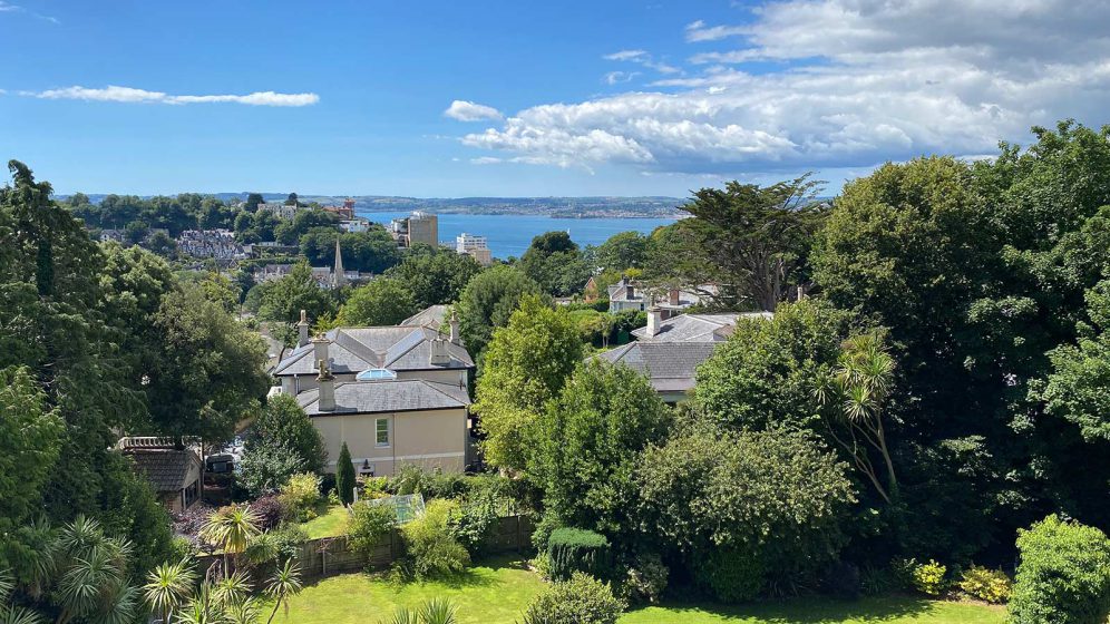 Views to the sea and Torbay from a balcony at Vomero Holiday Apartments